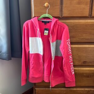 Pink Tommy Hilfiger Zip up Hoodie